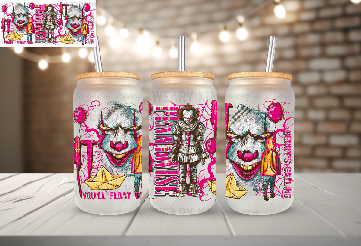 Digitized Penny UV Dtf 16oz glass can wrap