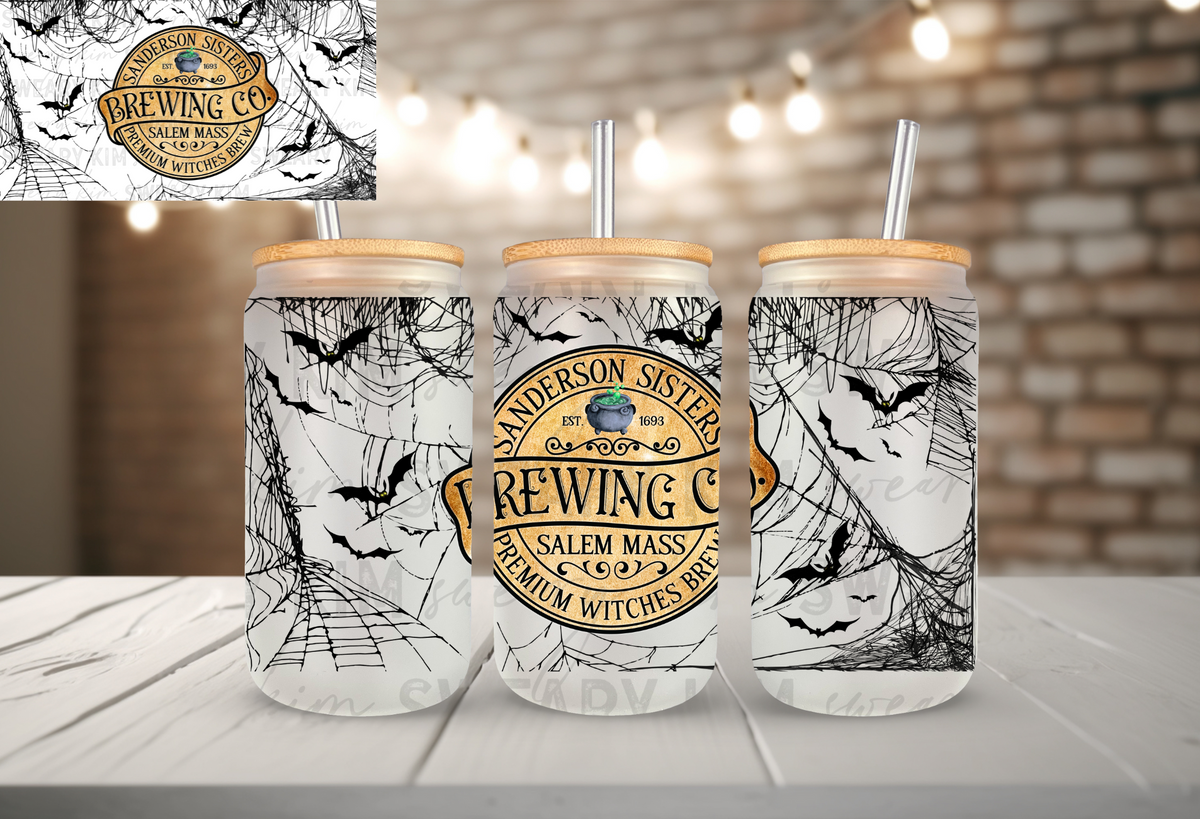 Sanderson Brewing Co UV Dtf 16oz glass can wrap