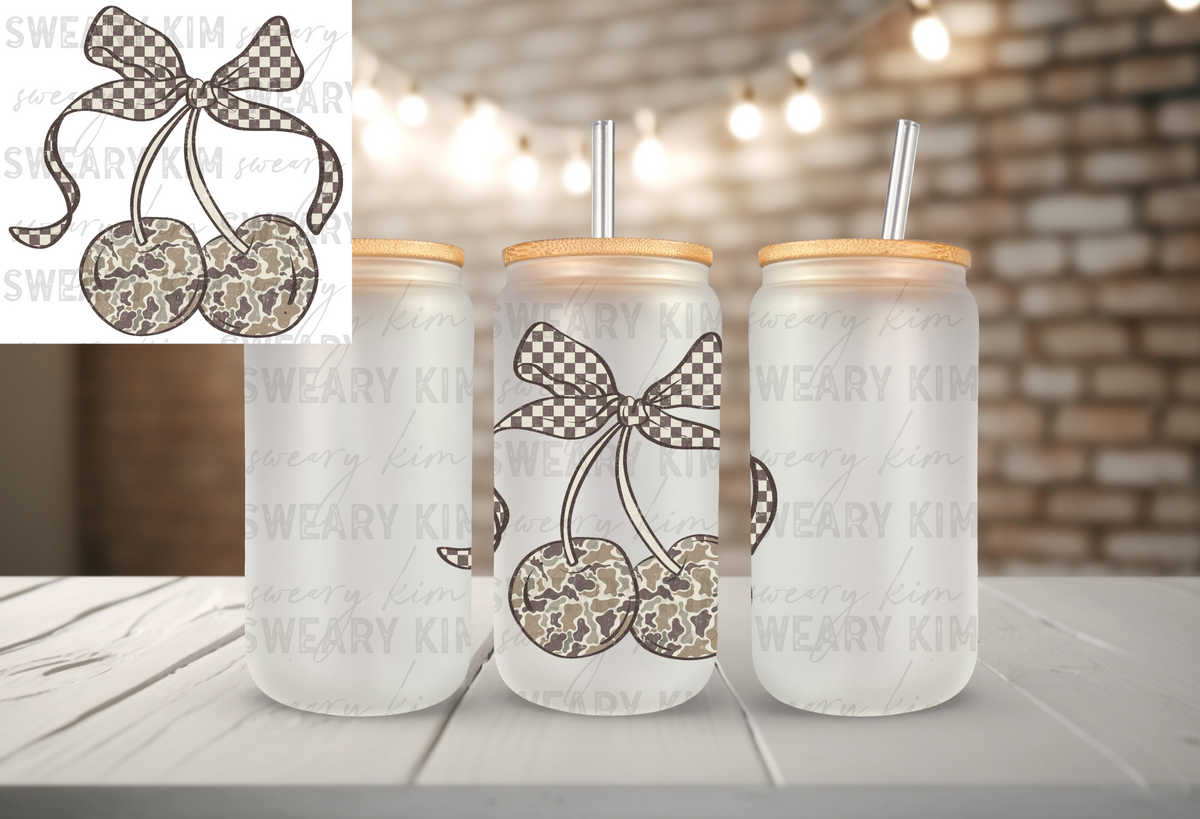 Camo Cherries UV Dtf Decal