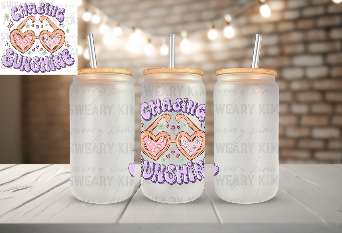 Chasing Sunshine Sunglasses UV Dtf Decal