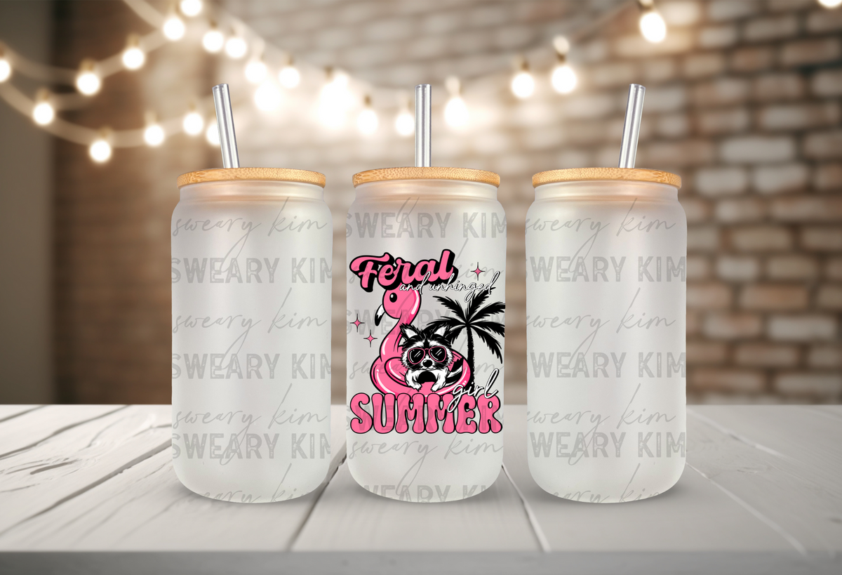 Exclusive Feral & Unhinged Girl Summer UV Dtf Decal