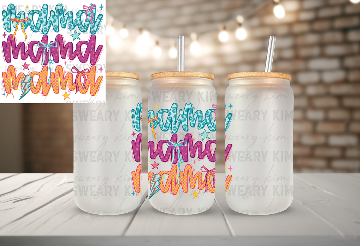 Retro Patterned Mama UV Dtf Decal