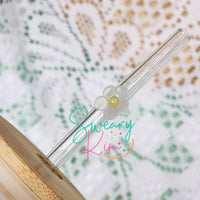 Glass Straws With Charms For 16oz Cans