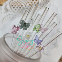 Glass Straws With Charms For 16oz Cans