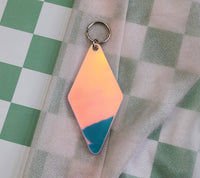 Holographic Acrylic Motel Keychain Blank