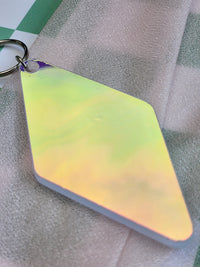 Holographic Acrylic Motel Keychain Blank