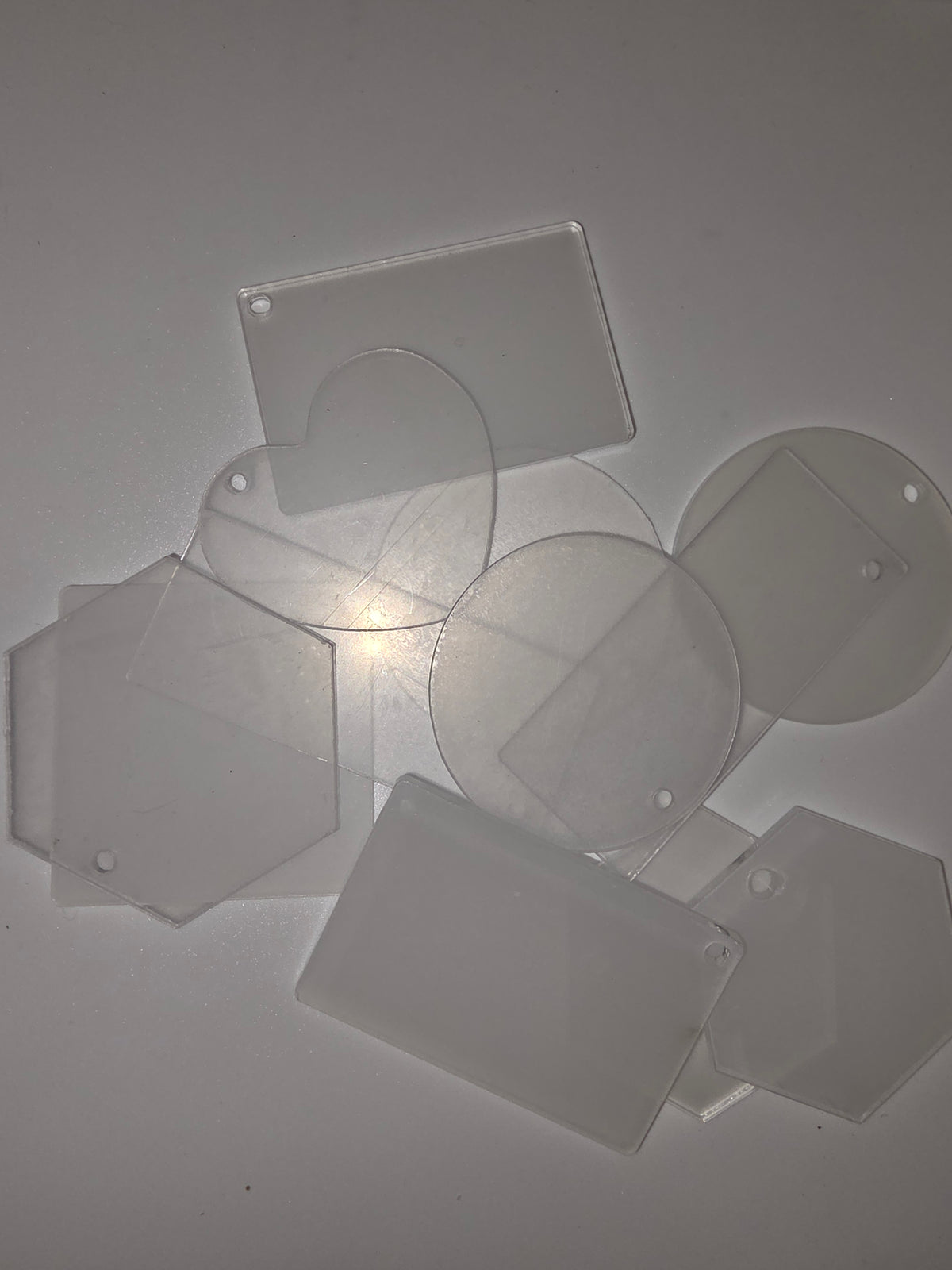 12 Pack Acrylic Keychain Blanks