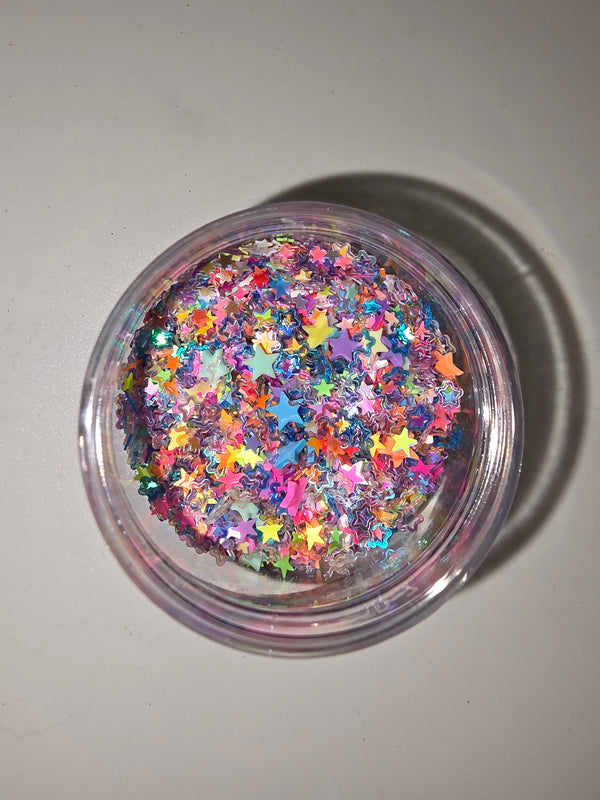 Rainbow Clay & Confetti Star Sprinkles