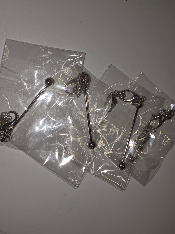 4 Pack Beadable Tumbler Handle Charm Chain