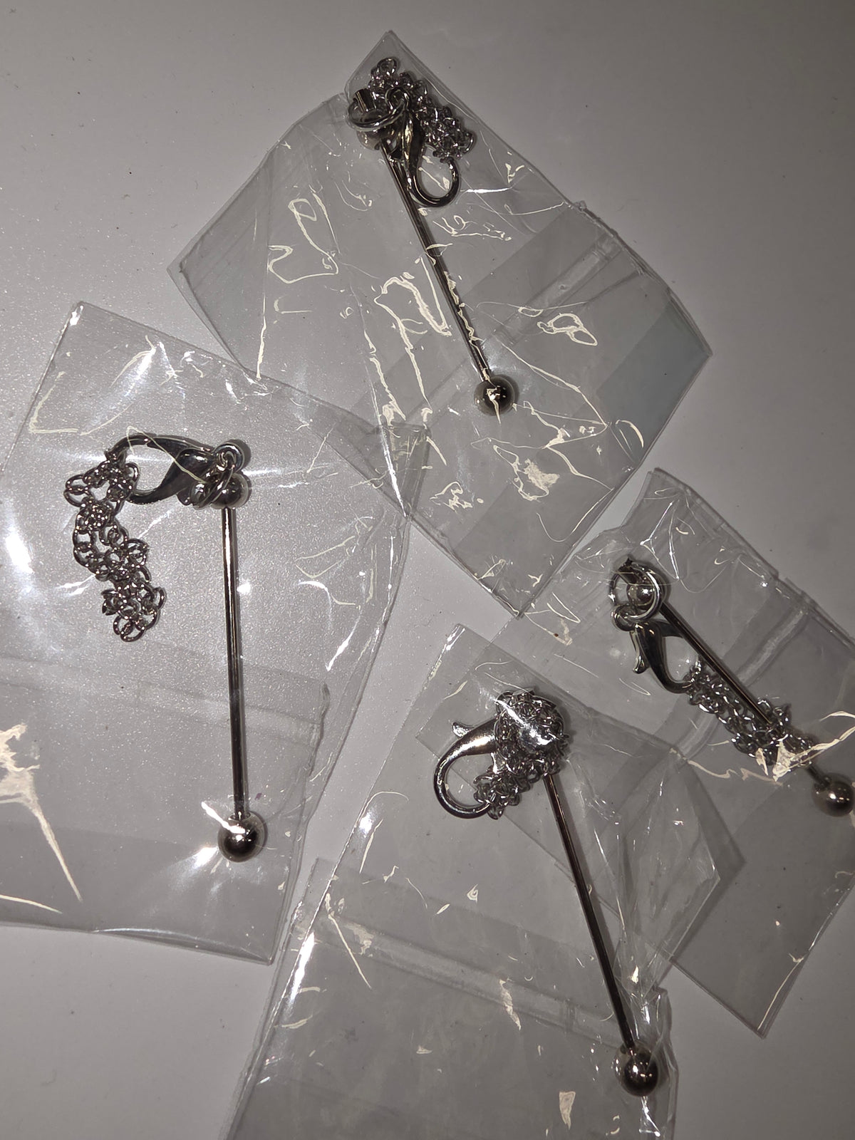 4 Pack Beadable Tumbler Handle Charm Chain