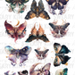 Mystical Moths UV Dtf Element Sheet 7.5inx10.5in
