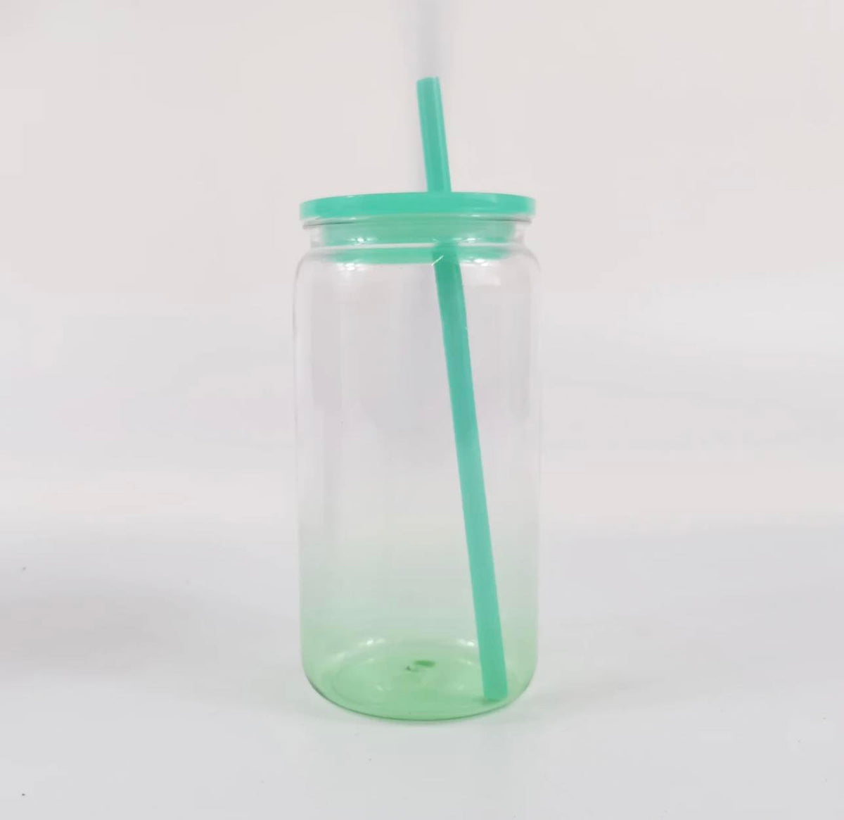 16oz Ombré PLASTIC/ACRYLIC Can w/ Matching Lid & Straw