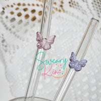 Glass Straws With Charms For 16oz Cans