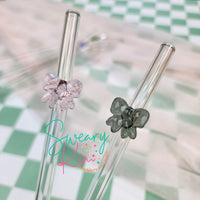 Glass Straws With Charms For 16oz Cans