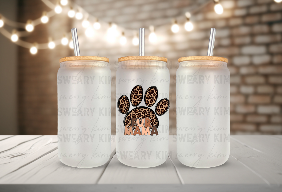 Fur Mama Leopard Paw Print UV Dtf Decal