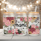 Eloquent Mama Floral UV Dtf 16oz glass can wrap