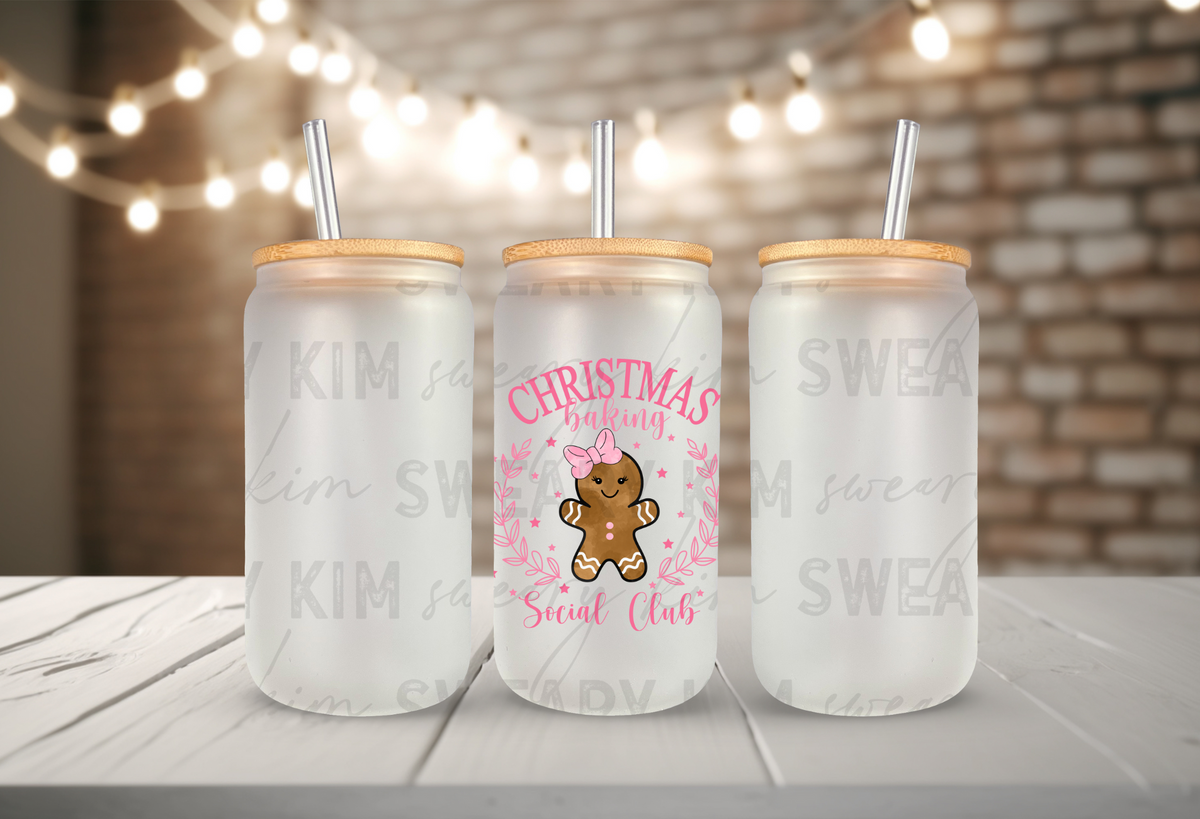 Christmas Baking Social Club UV Dtf Decal