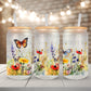 Wildflowers & Butterflies UV Dtf 16oz glass can wrap