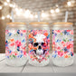 Skull and Roses UV Dtf 16oz glass can wrap