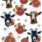 Floral Goats UV Dtf Element Sheet 8inx8in