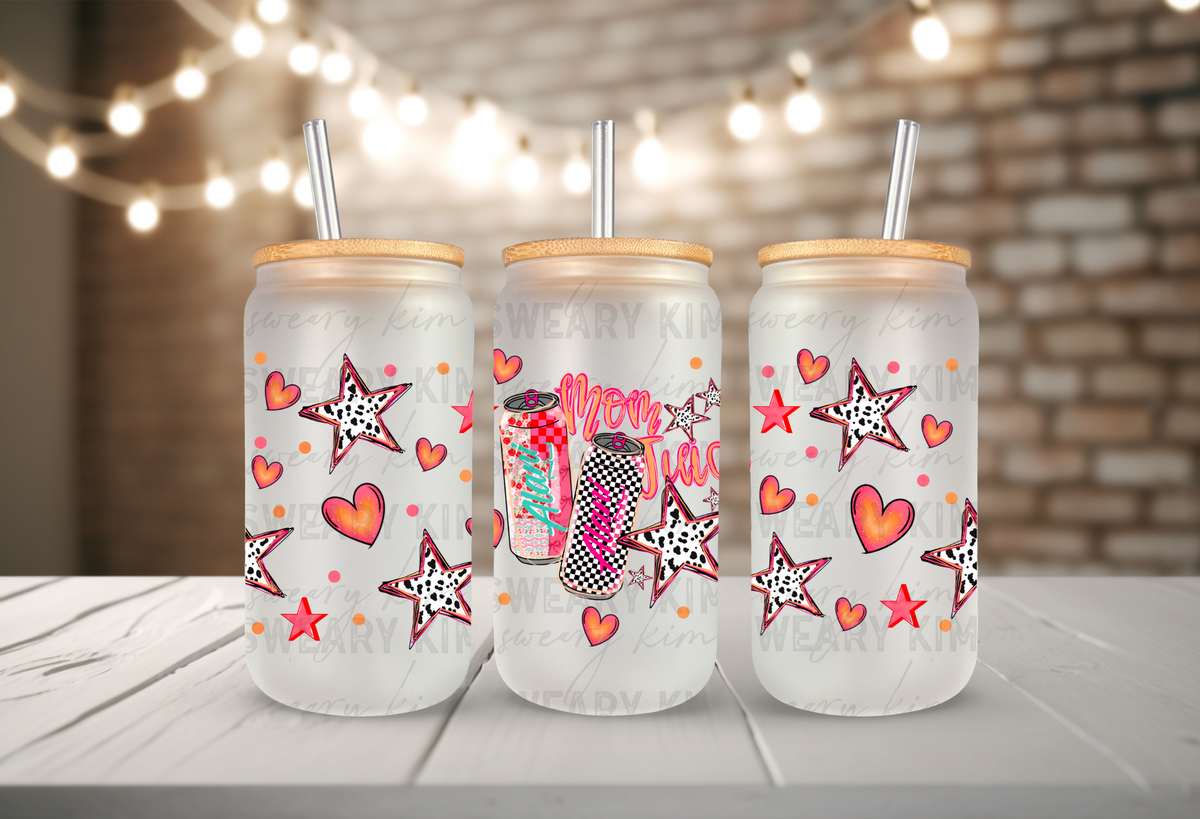 Lani Mom Juice UV Dtf 16oz glass can wrap