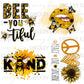 Bee Decal Sheet UV Dtf Element Sheet 7.5inx7.5in