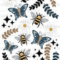 Bee's & Butterflies Exclusive UV Dtf Element Sheet 8.5inx10.5in