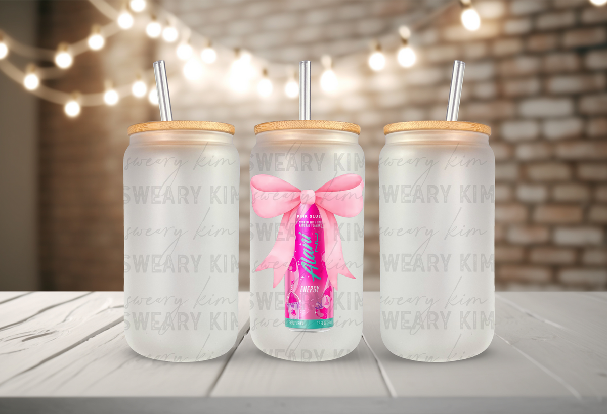 Lani Pink Bow Can UV Dtf Decal