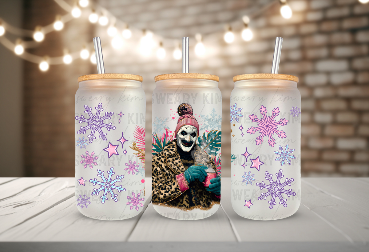 Freezing Art UV Dtf 16oz glass can wrap