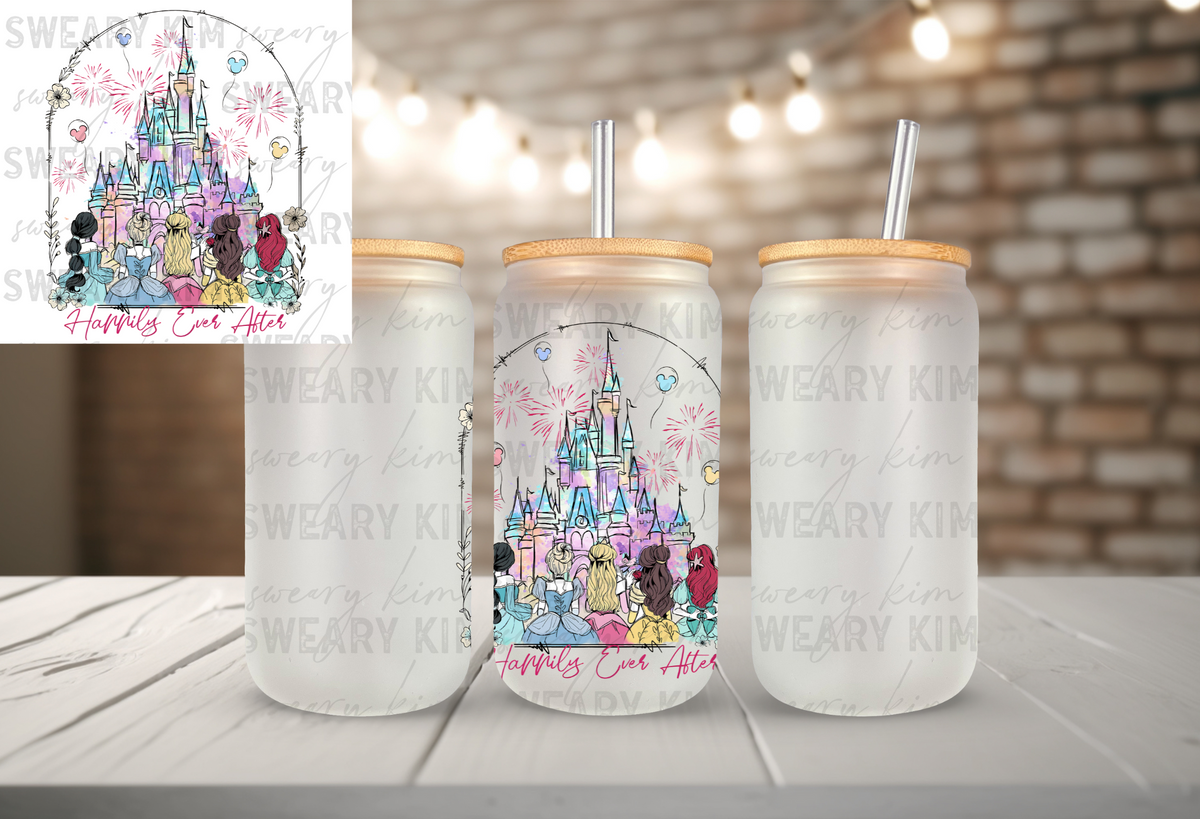 Princess Fireworks Castle UV Dtf Decal