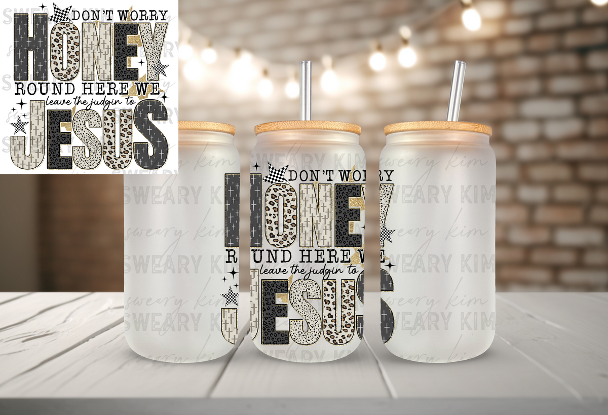 Leave Judgin To Jesus UV Dtf Decal