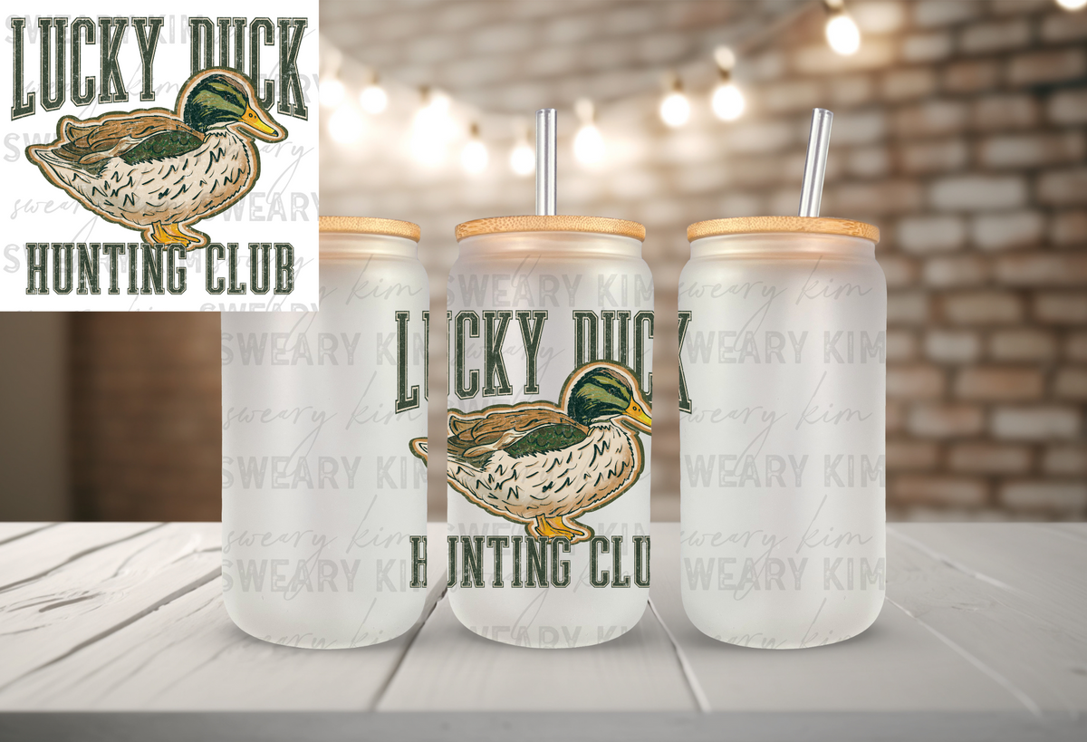 Lucky Duck Hunting Club UV Dtf Decal