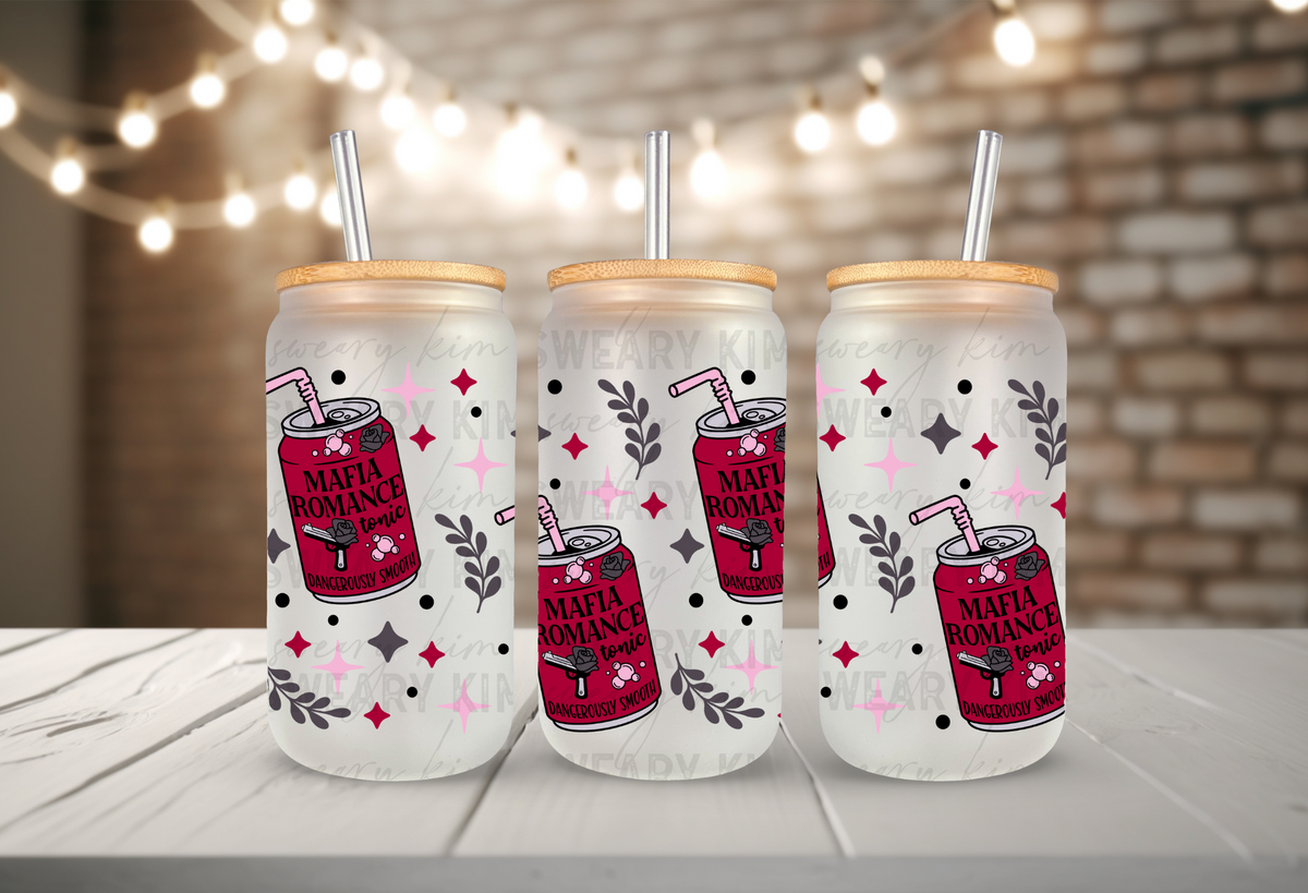 Mafia Romance Tonic Pop Can UV Dtf 16oz glass can wrap