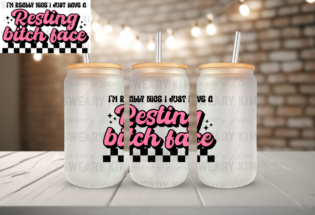Resting Bitch Face UV Dtf Decal