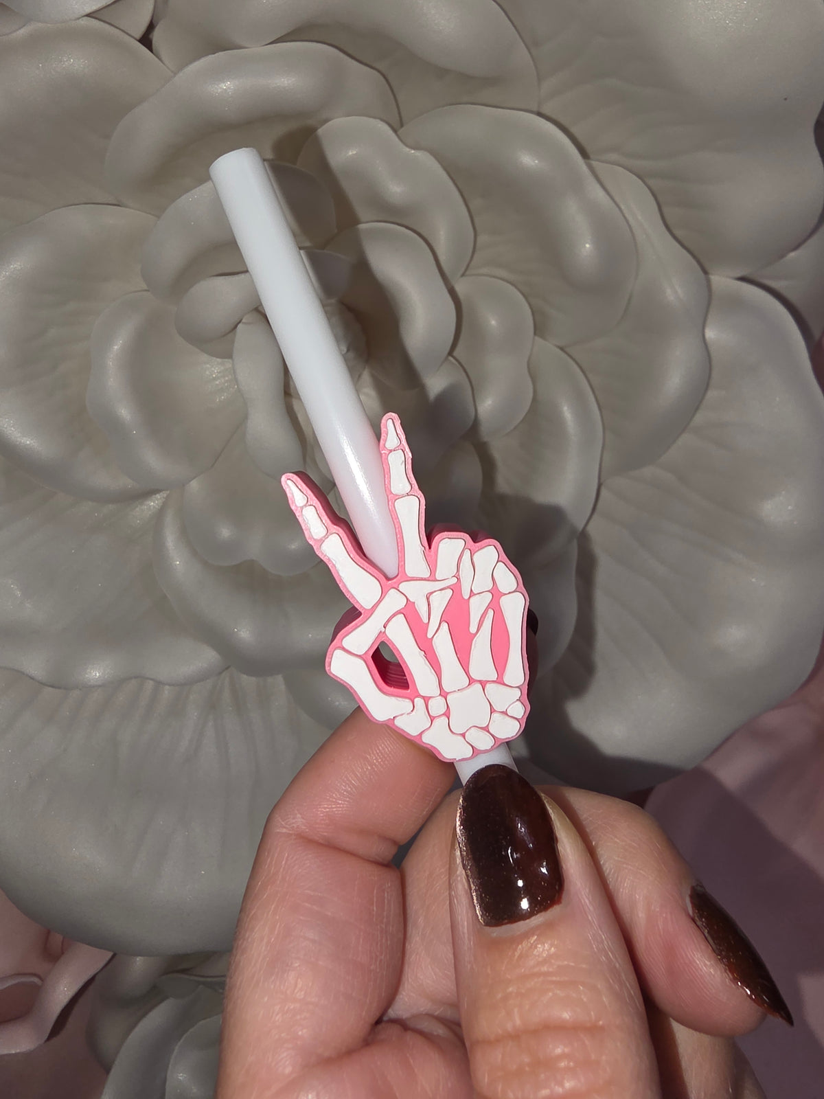 Skellie Peace Sign Straw Topper
