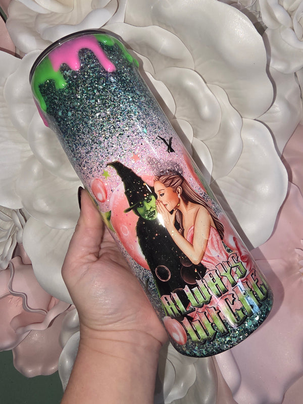 Wicked Drippy Glitter Epoxy Tumbler