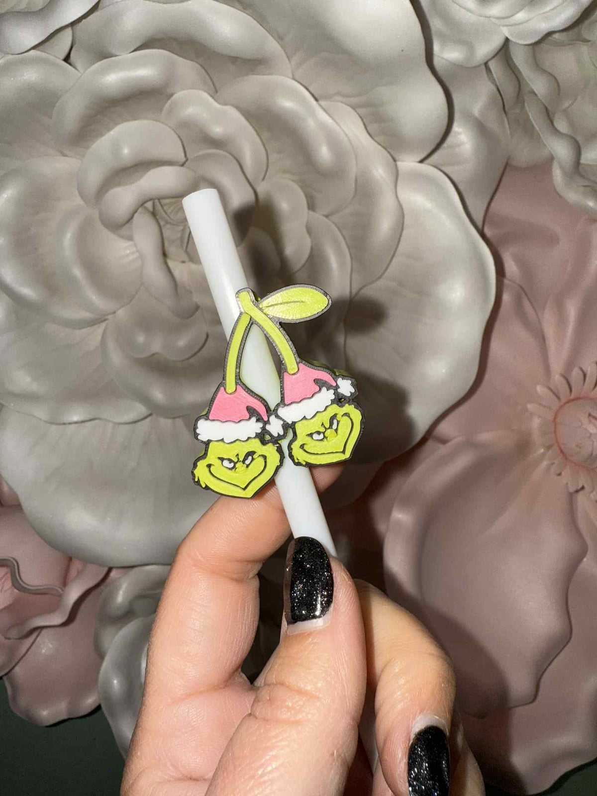 Green Man Cherries Straw Topper