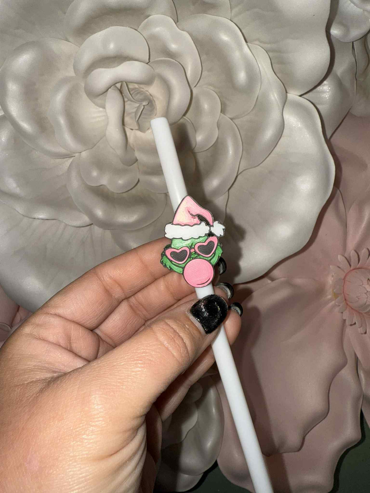 Green Man Bubble Blowing Straw Topper