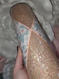 Pastel Christmas Truck Glitter Epoxy Tumbler