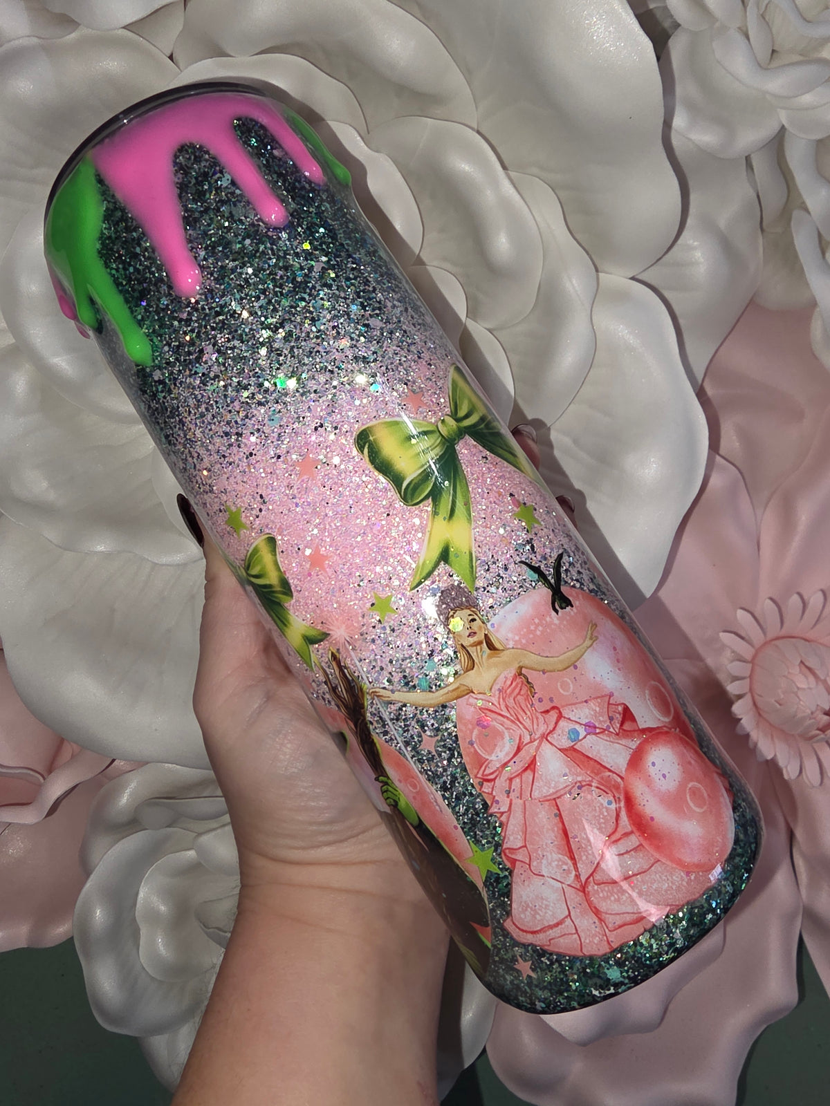 Wicked Drippy Glitter Epoxy Tumbler