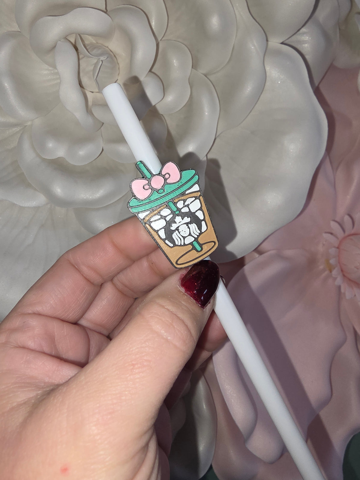 Starbs Bow Drink Straw Topper