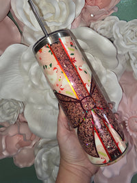 Merry Clucking Christmas Glitter Snow Globe Tumbler