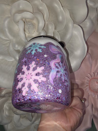 Pastel Snowflake Glitter Epoxy Mug