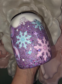 Pastel Snowflake Glitter Epoxy Mug