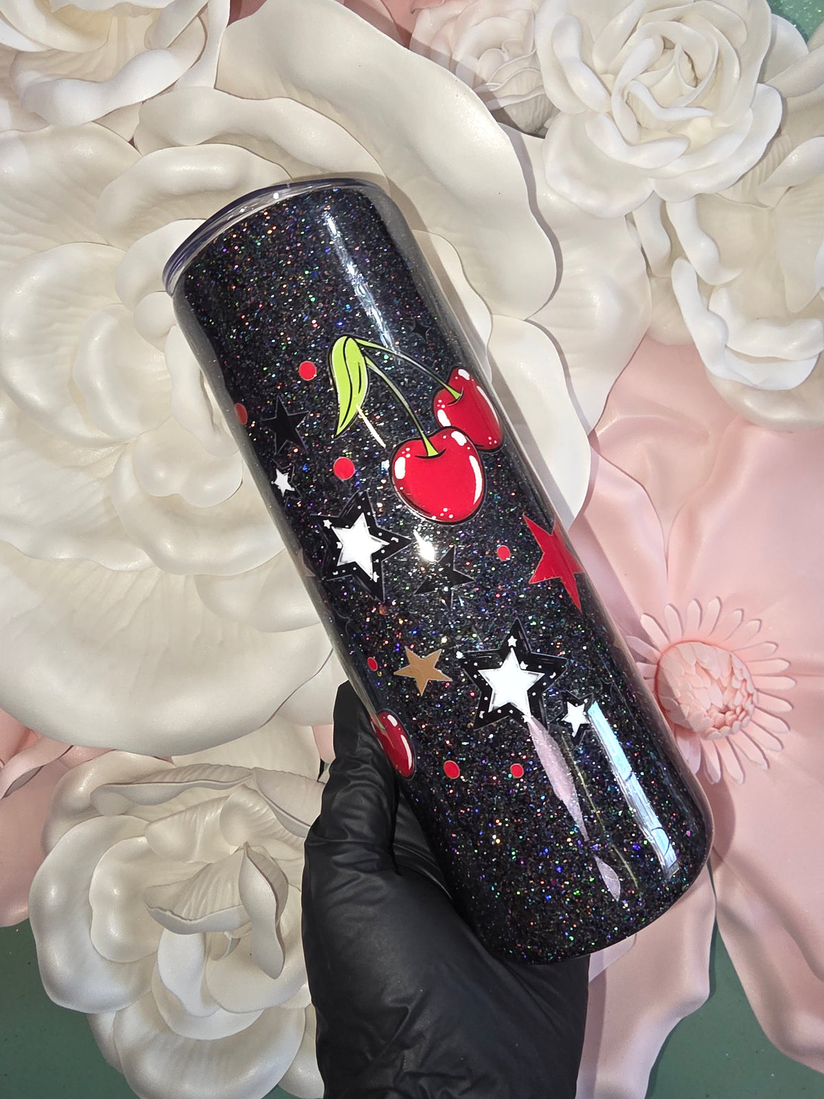 20oz Cherry Mama Glitter Epoxy Tumbler