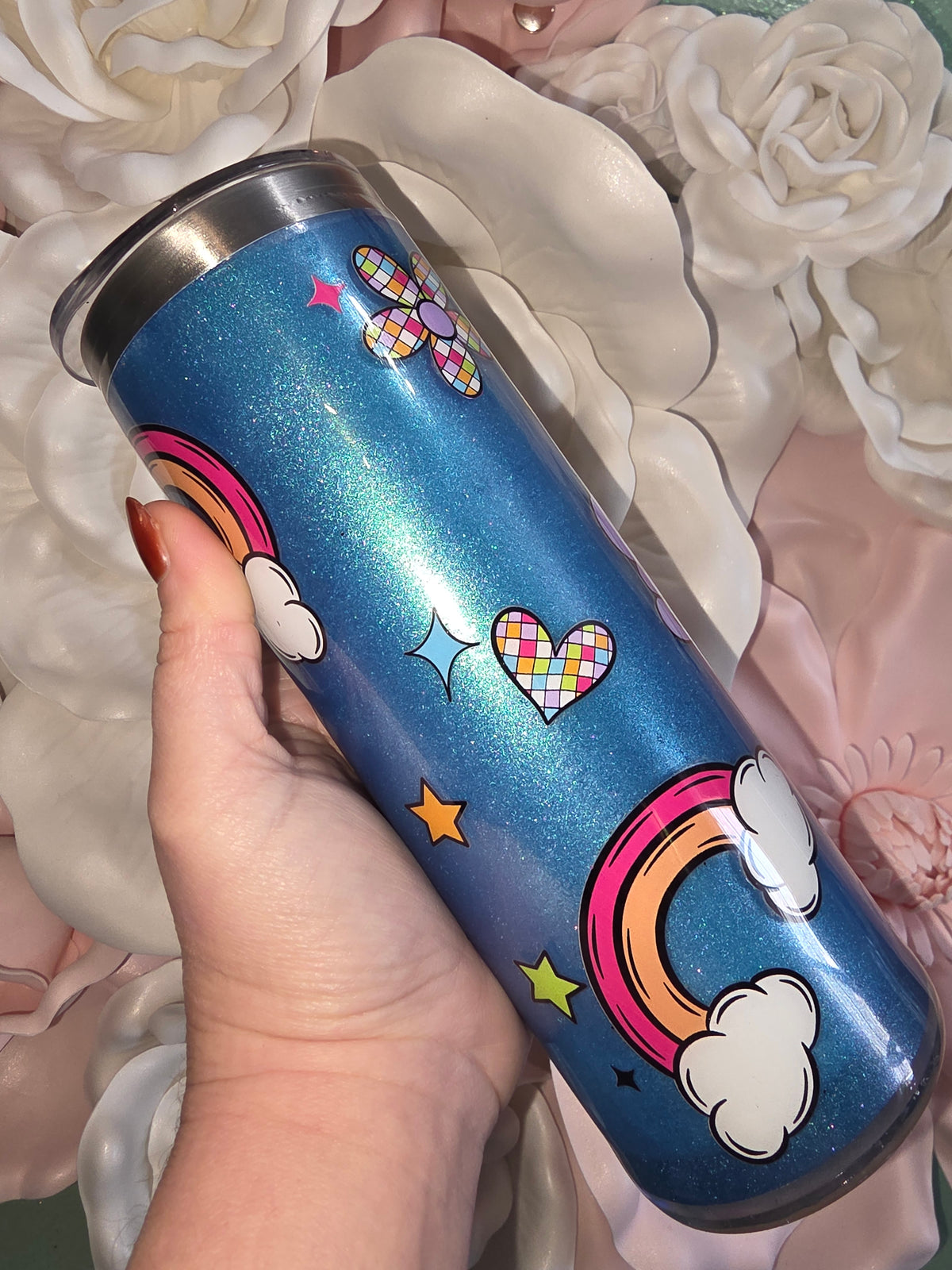 20oz Cat Eye Happy Girl Era Snow Globe Tumbler