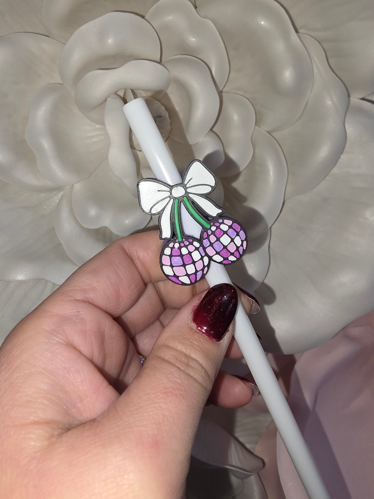 Disco Cherries Straw Topper