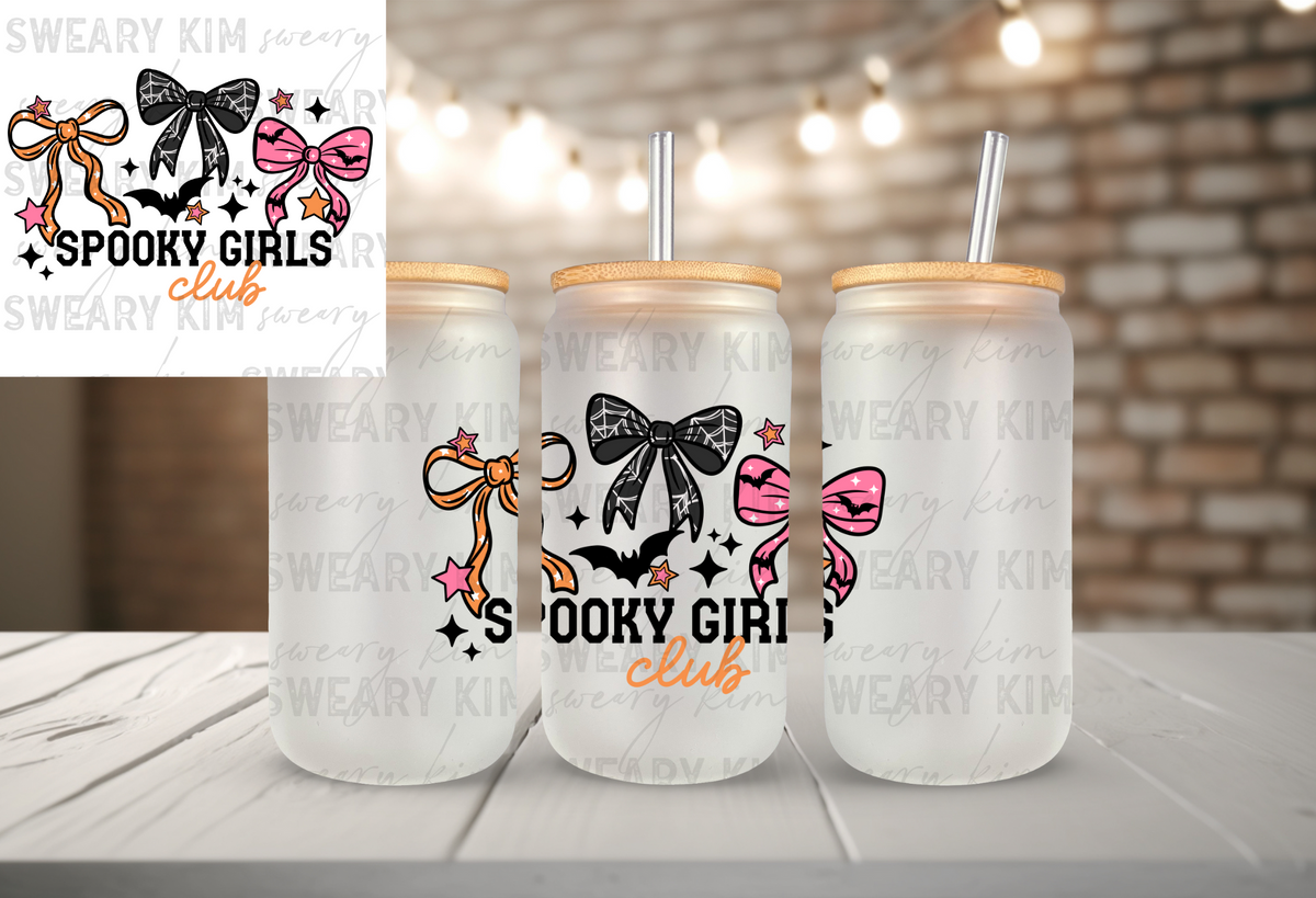Spooky Girl Club Bows UV Dtf Decal