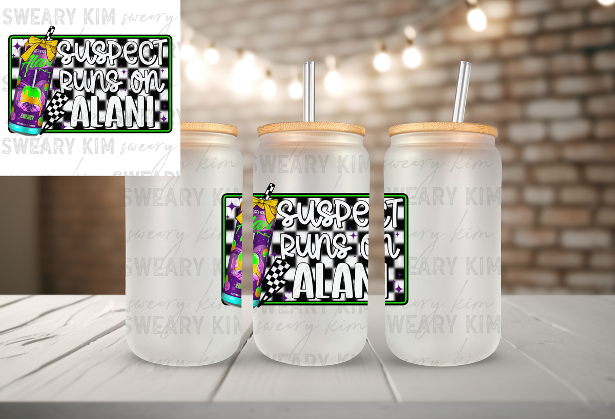Suspect Runs On Spooky Lani UV Dtf Decal